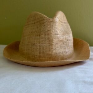 Straw Fedora Hat - Tan - Packable